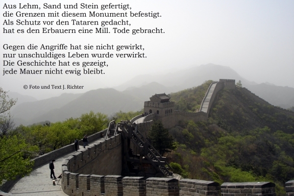 Bildgedicht: Chinesische Mauer 2006