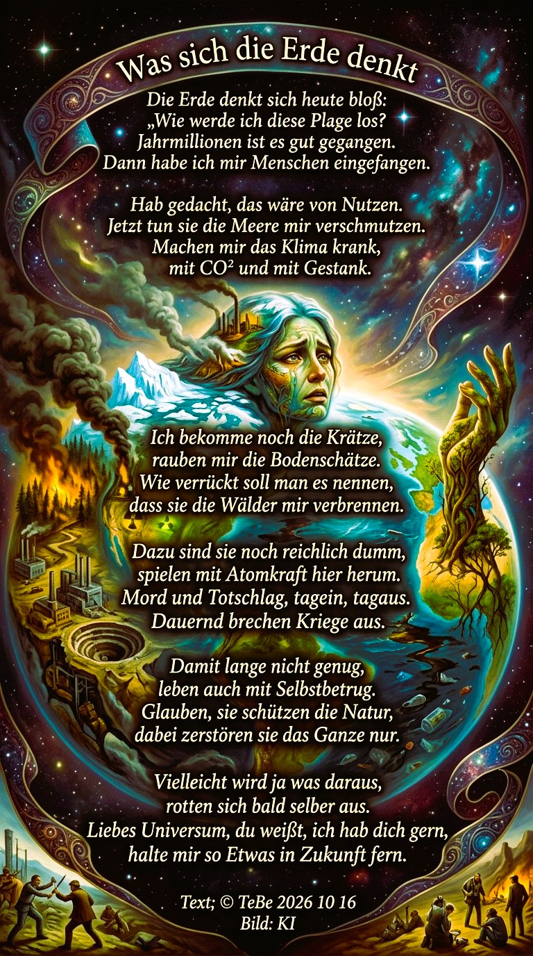 Bildgedicht: Was sich die Erde denkt