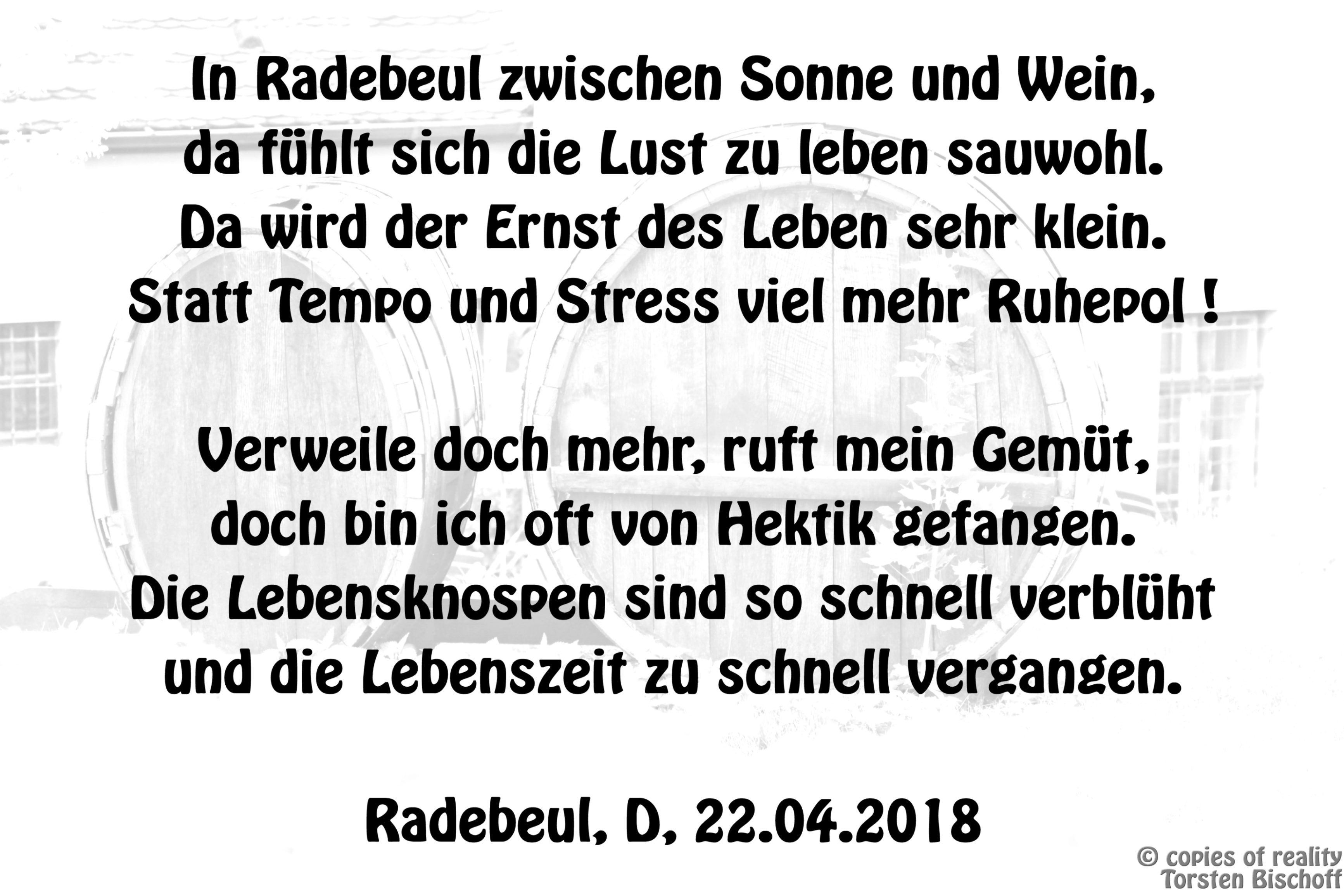 Bildgedicht: Verweile doch