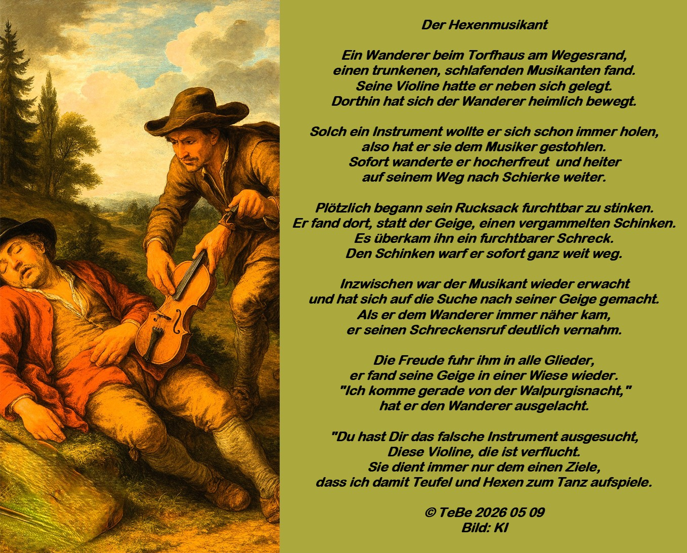 Bildgedicht: Der Hexenmusikant