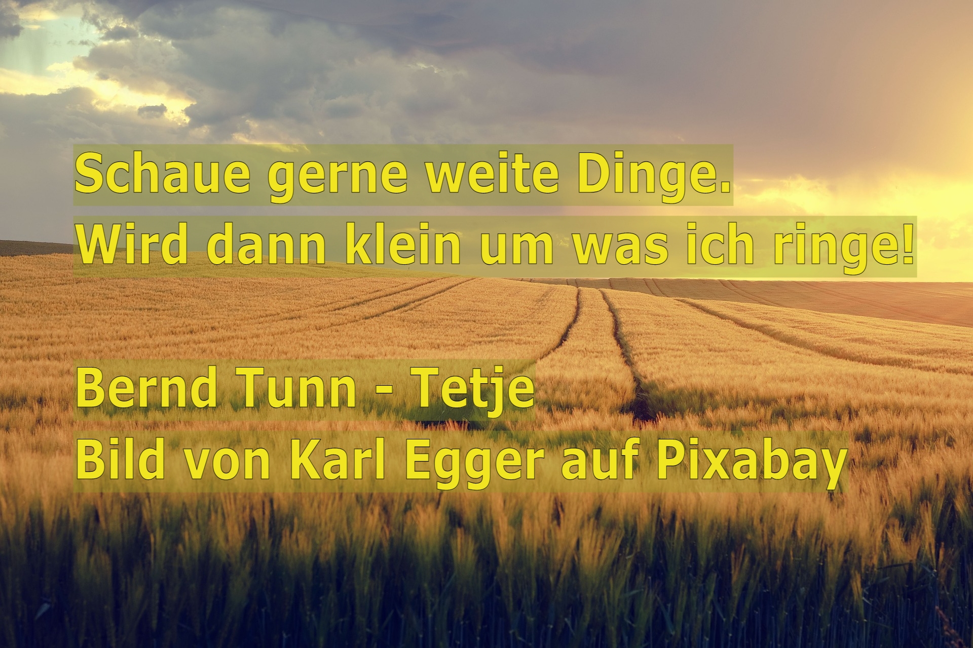 Bildgedicht: Weite...