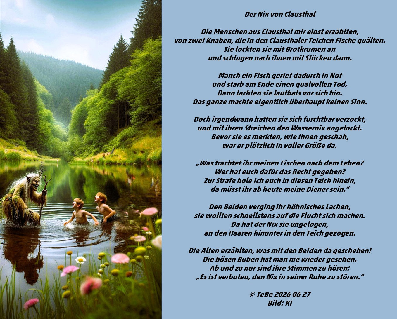 Bildgedicht: Der Nix von Clausthal 