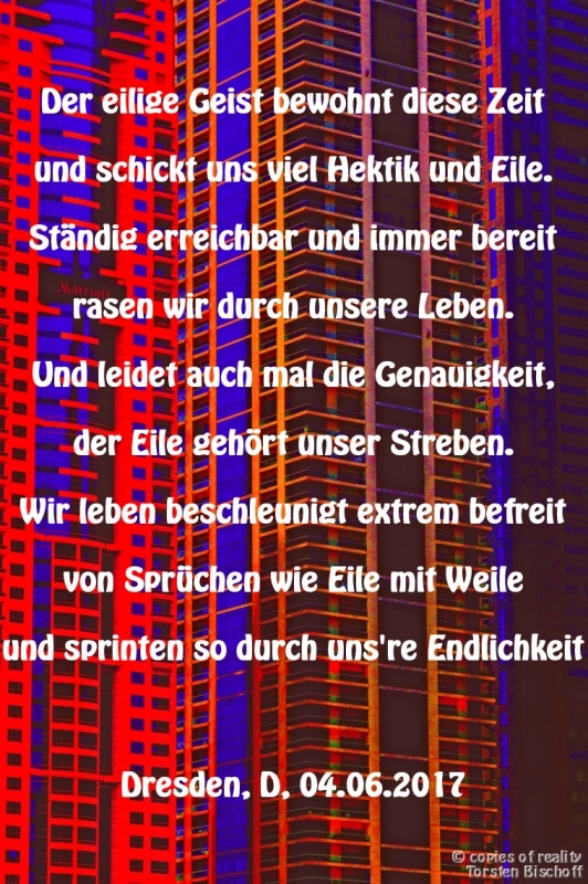 Bildgedicht: Eiliger Geist