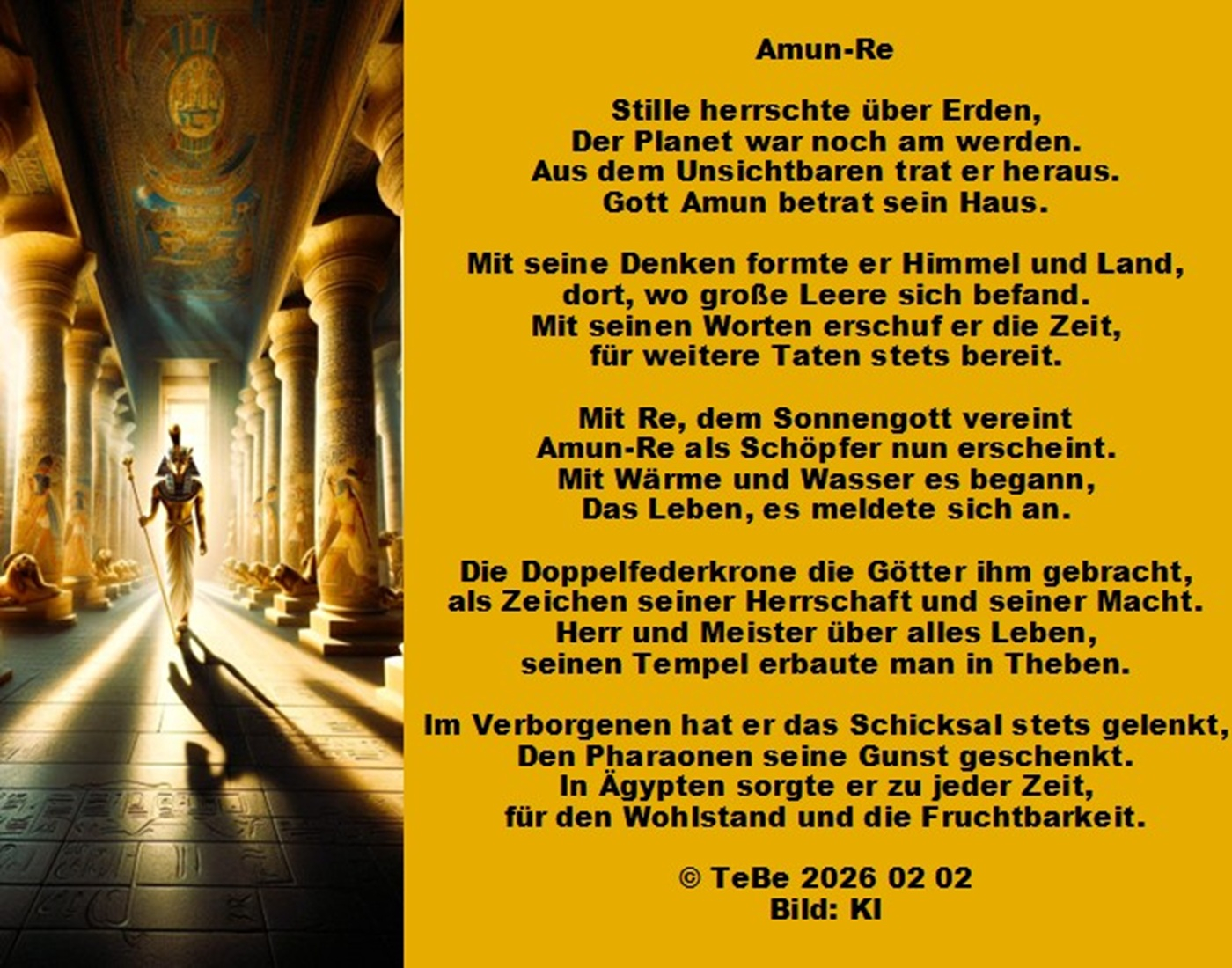 Bildgedicht: Amun-Re
