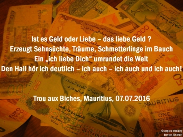 Bildgedicht: Ist es Geld oder Liebe ?