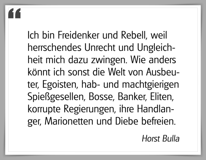 Bildgedicht: "Ich bin Freidenker und Rebell"