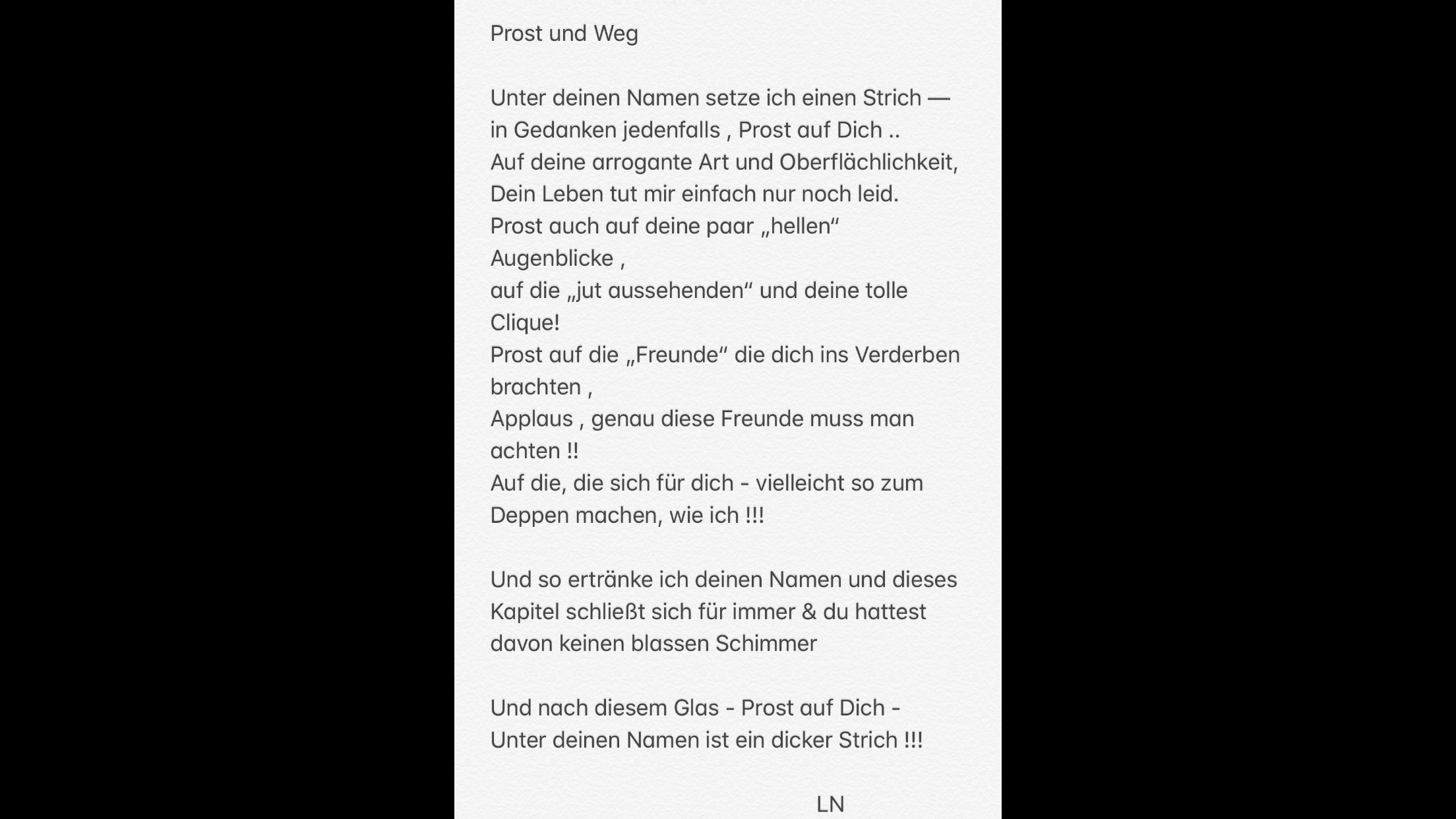 Bildgedicht: Prost und Weg