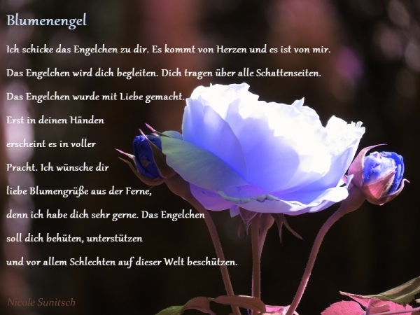 Bildgedicht: Blumenengel