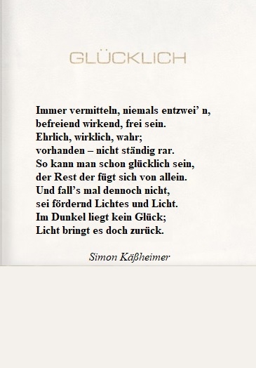 Bildgedicht: Glücklich