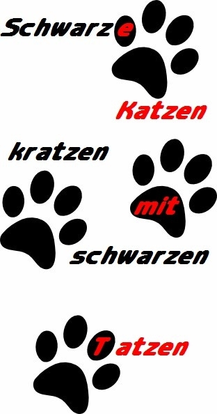 Bildgedicht: Katzen Kratzen...