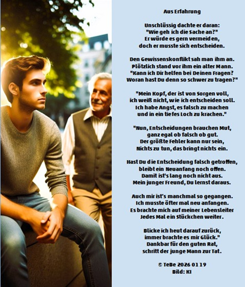 Bildgedicht: Aus Erfahrung