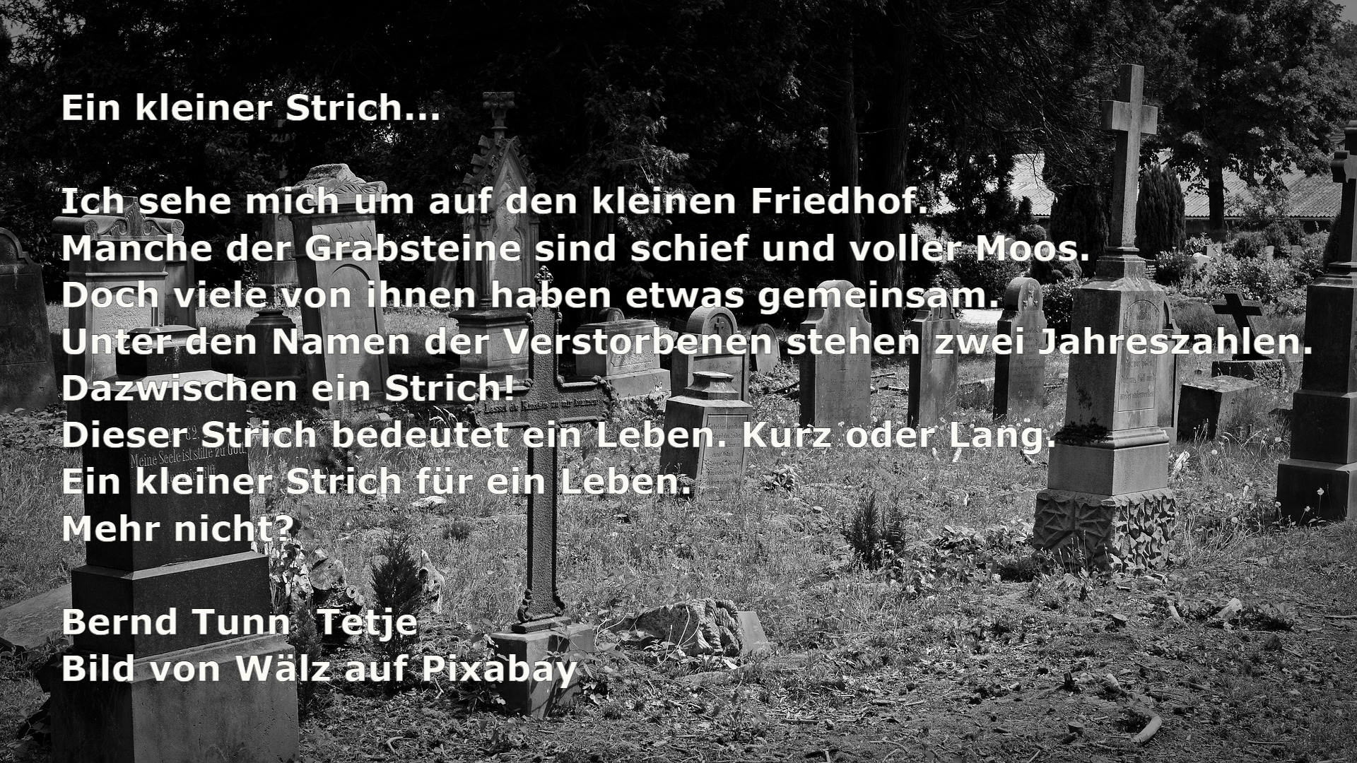 Bildgedicht: Ein kleiner Strich...