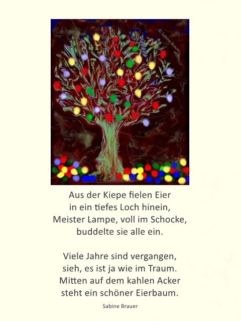 Bildgedicht: Der Eierbaum