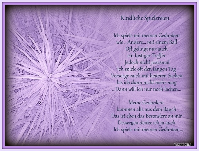 Bildgedicht: Kindliche Spielereien