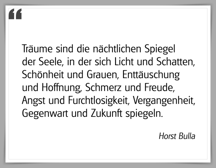 Bildgedicht: "Träume sind die nächtlichen Spiegel der Seele"