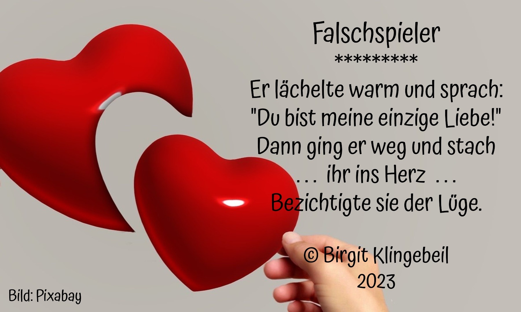 Bildgedicht: Falschspieler