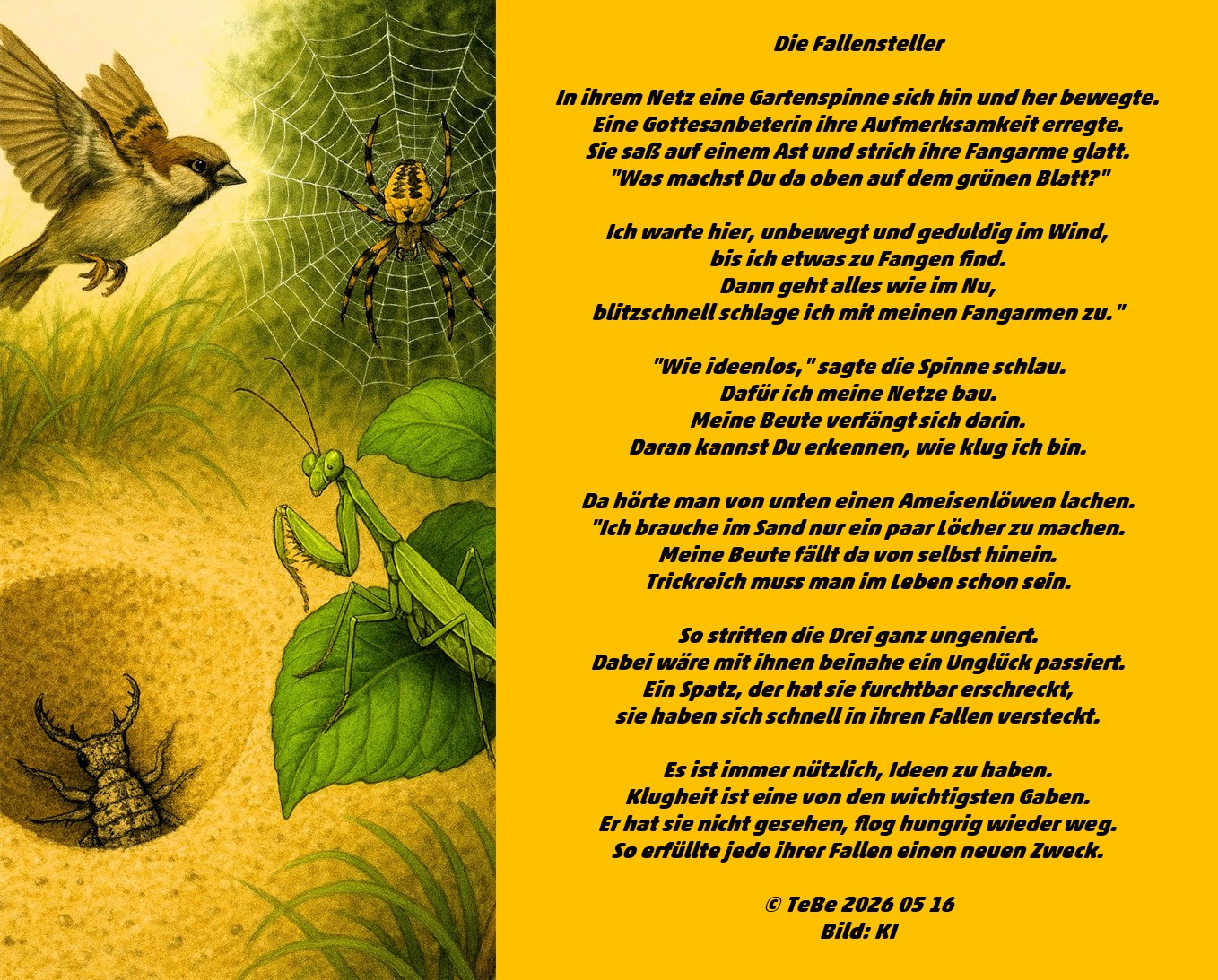 Bildgedicht: Die Fallensteller