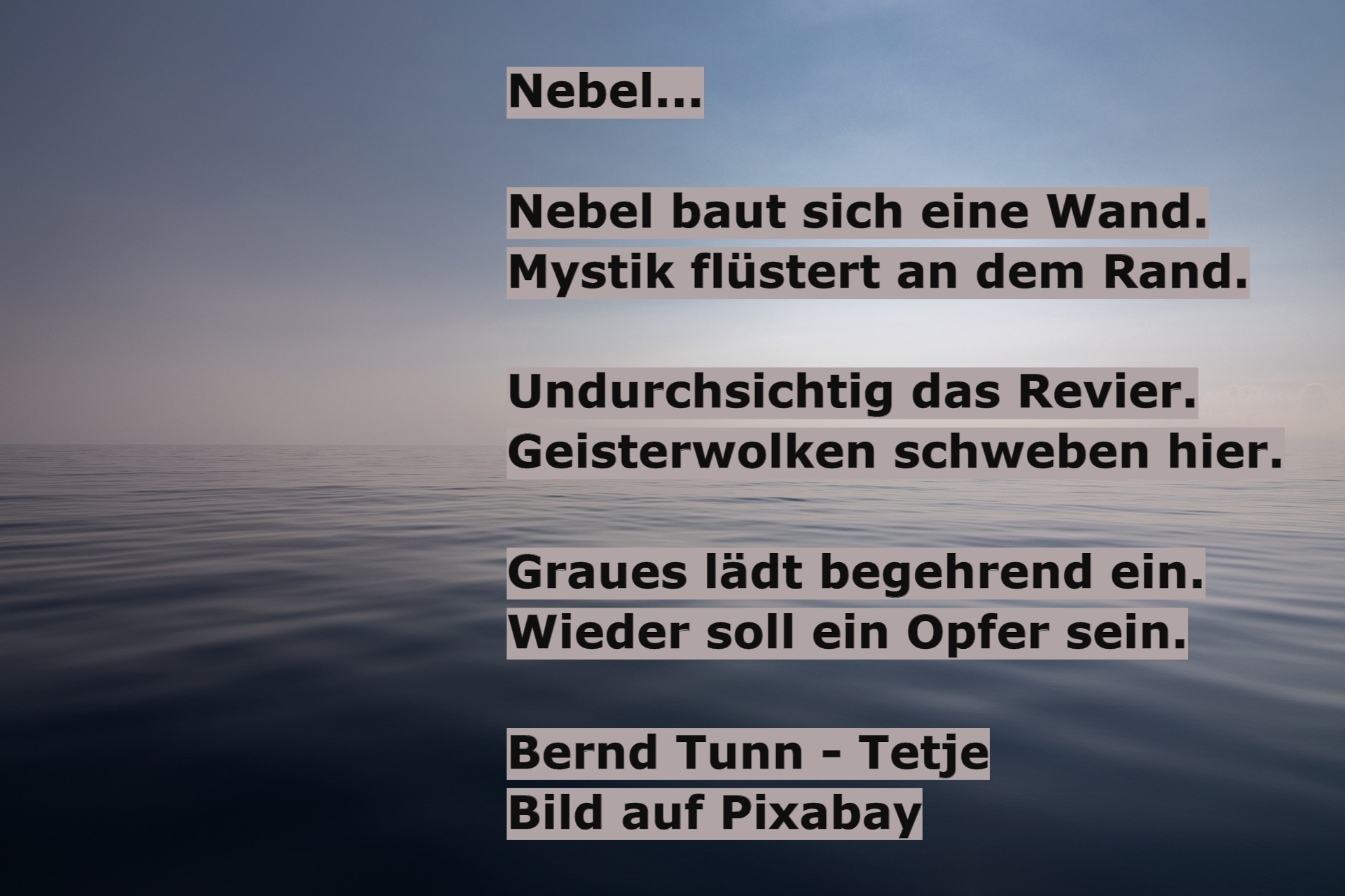 Bildgedicht: Nebel...