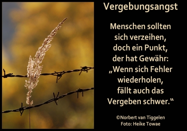 Bildgedicht: Vergebungsangst