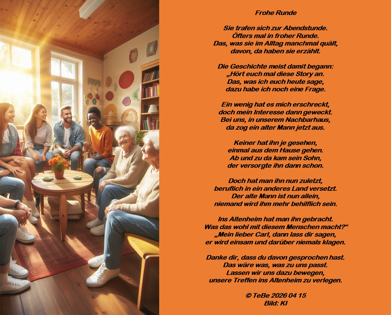 Bildgedicht: Frohe Runde