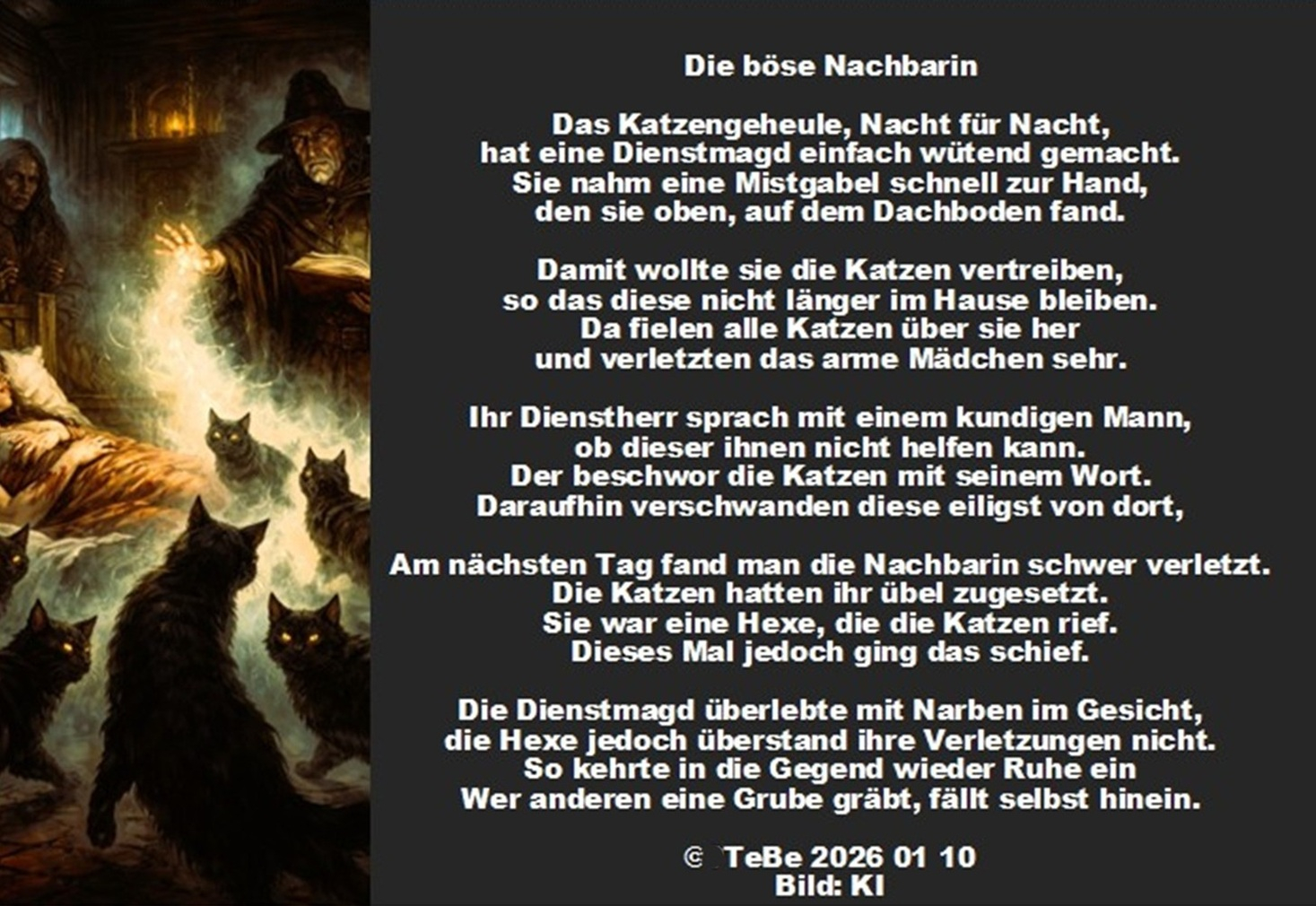 Bildgedicht: Die b&ouml;se Nachbarin