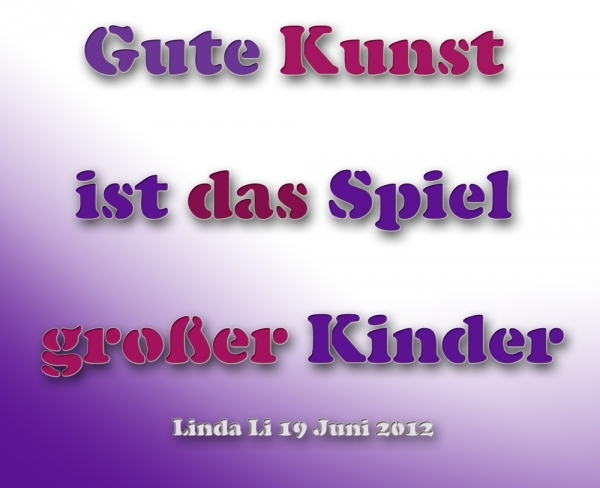 Bildgedicht: Gute Kunst...