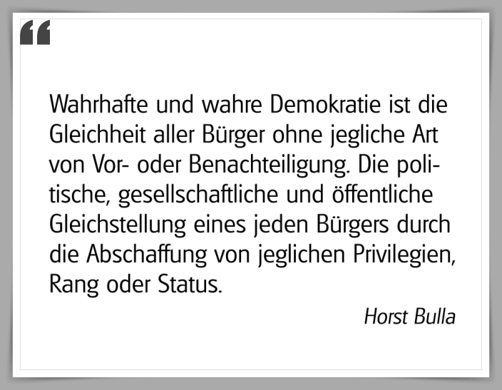 Bildgedicht: "Wahrhafte und wahre Demokratie"