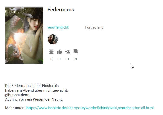 Bildgedicht: Federmaus