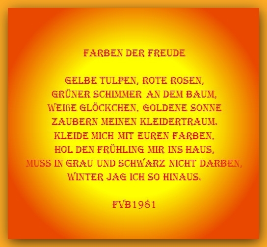 Bildgedicht: Farben der Freude