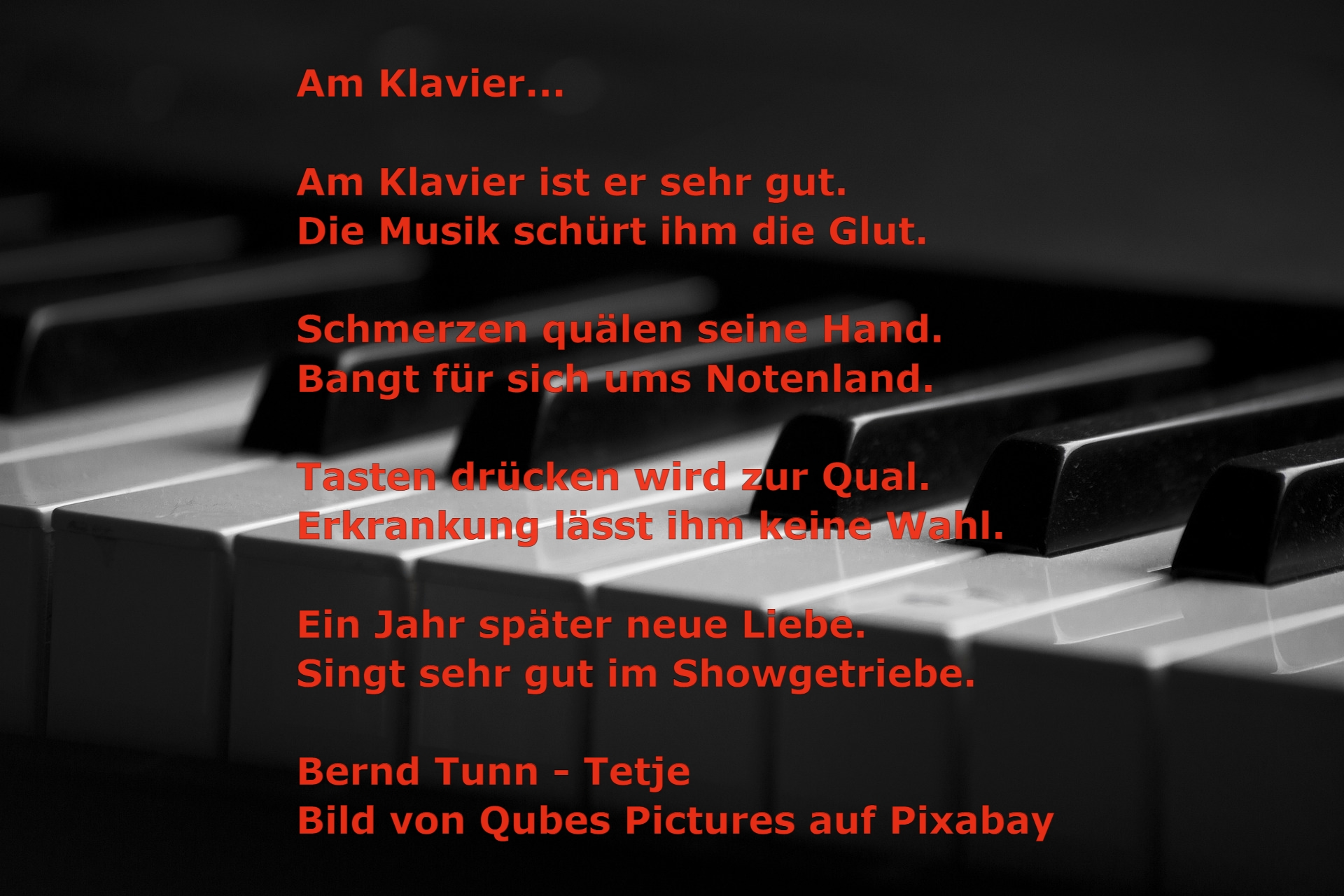 Bildgedicht: Am Klavier...