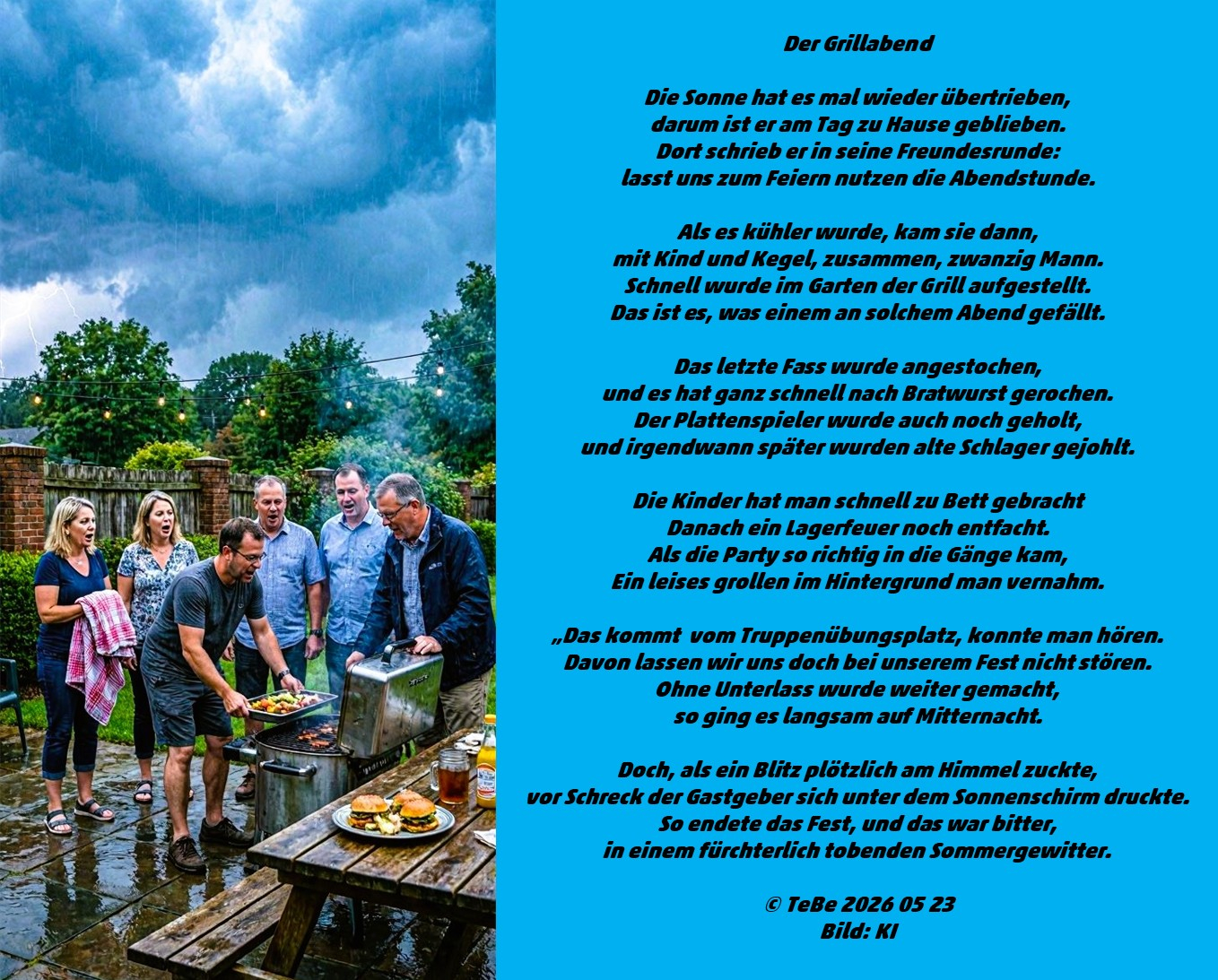Bildgedicht: Der Grillabend