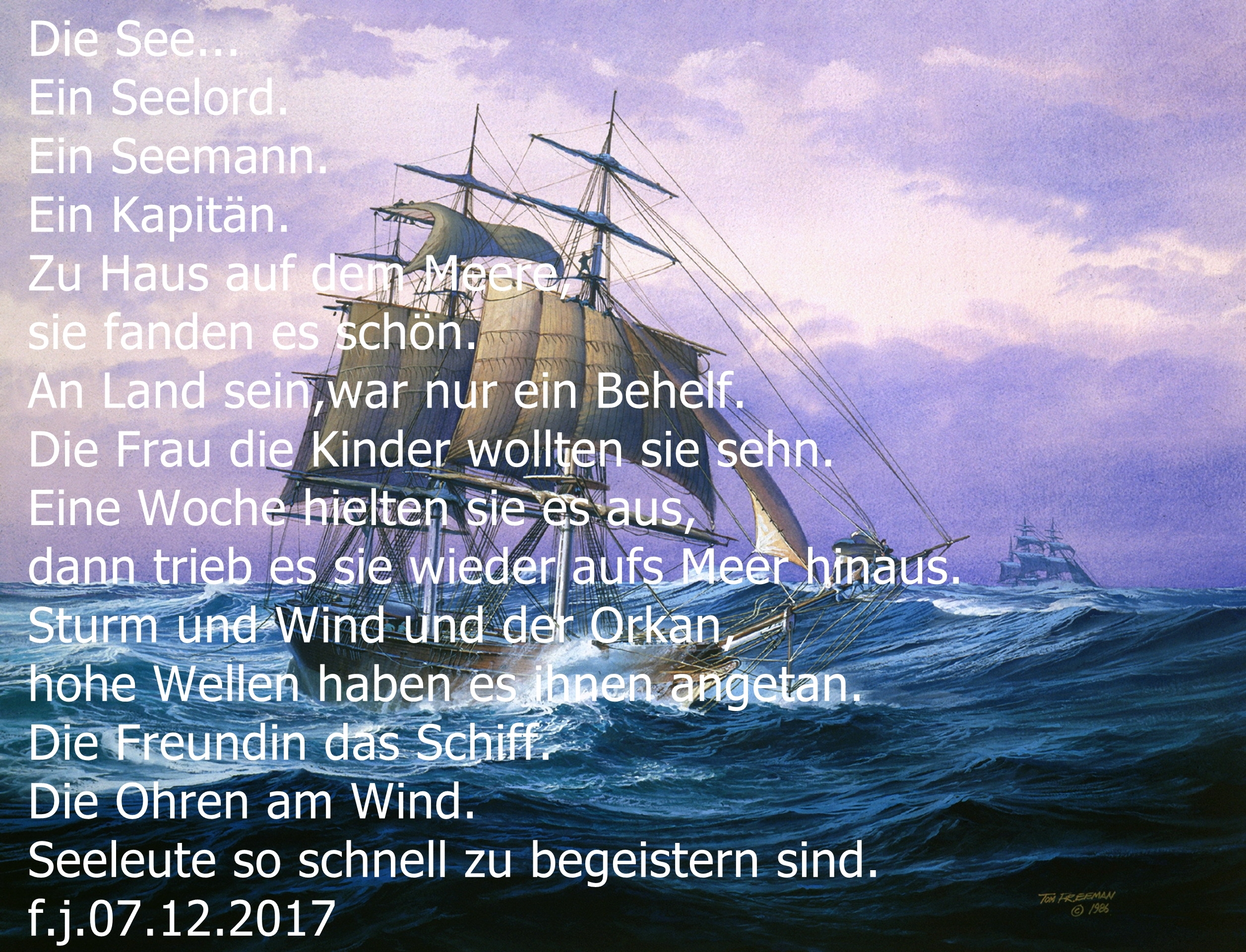 Bildgedicht: Die See.....