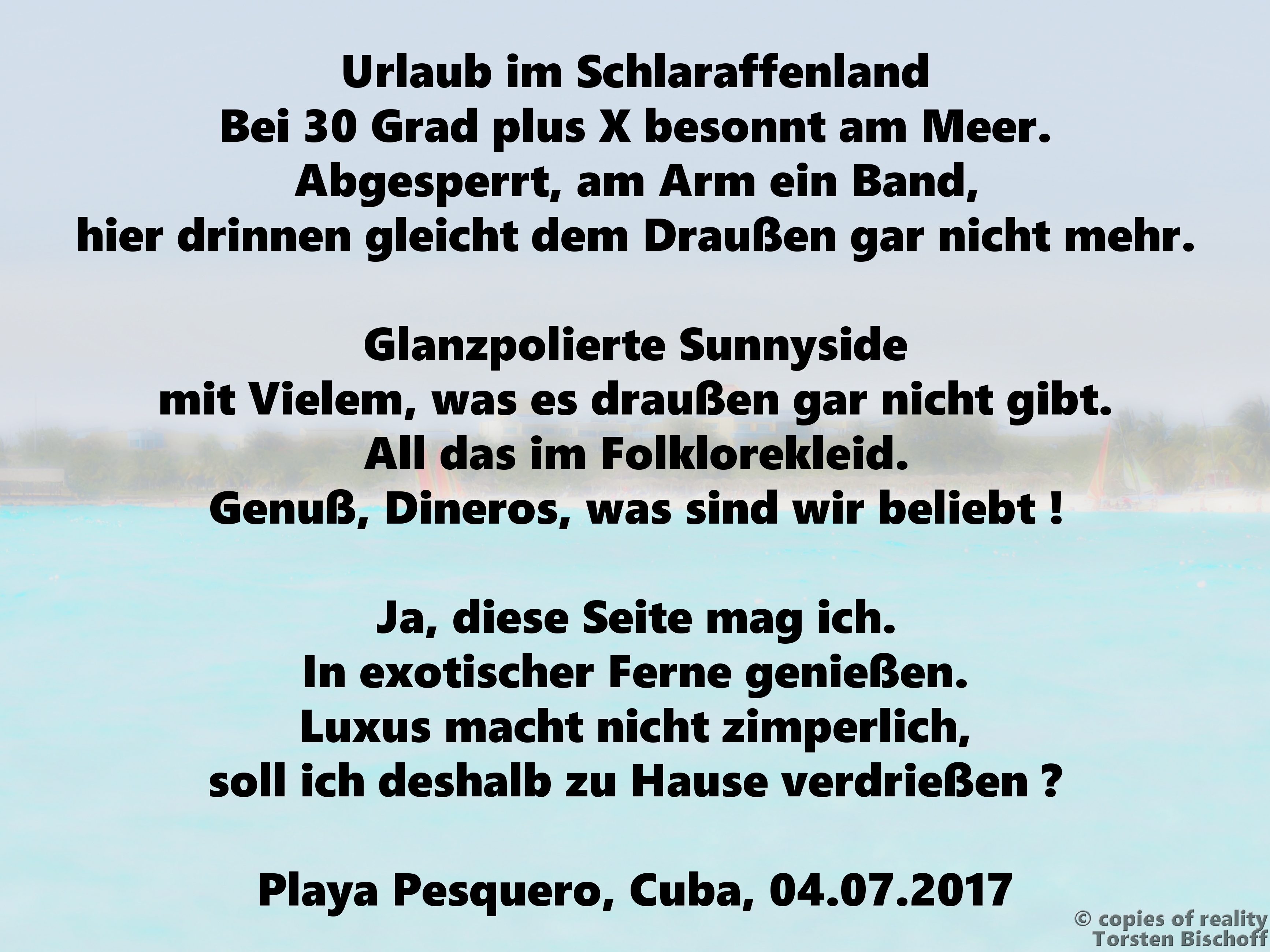 Bildgedicht: Schlicht Urlaub