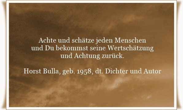 Bildgedicht: Achte und schätze jeden Menschen