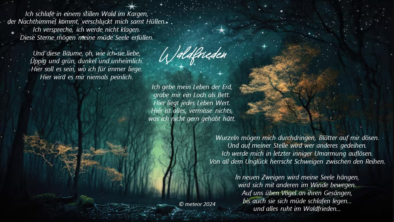 Bildgedicht: Waldfrieden