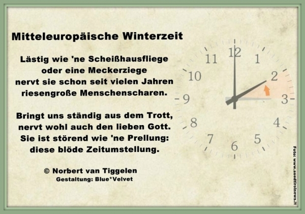 Bildgedicht: Mitteleuropäische  Winterzeit