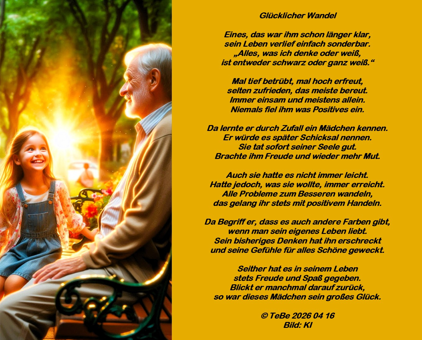 Bildgedicht: Gl&uuml;cklicher Wandel