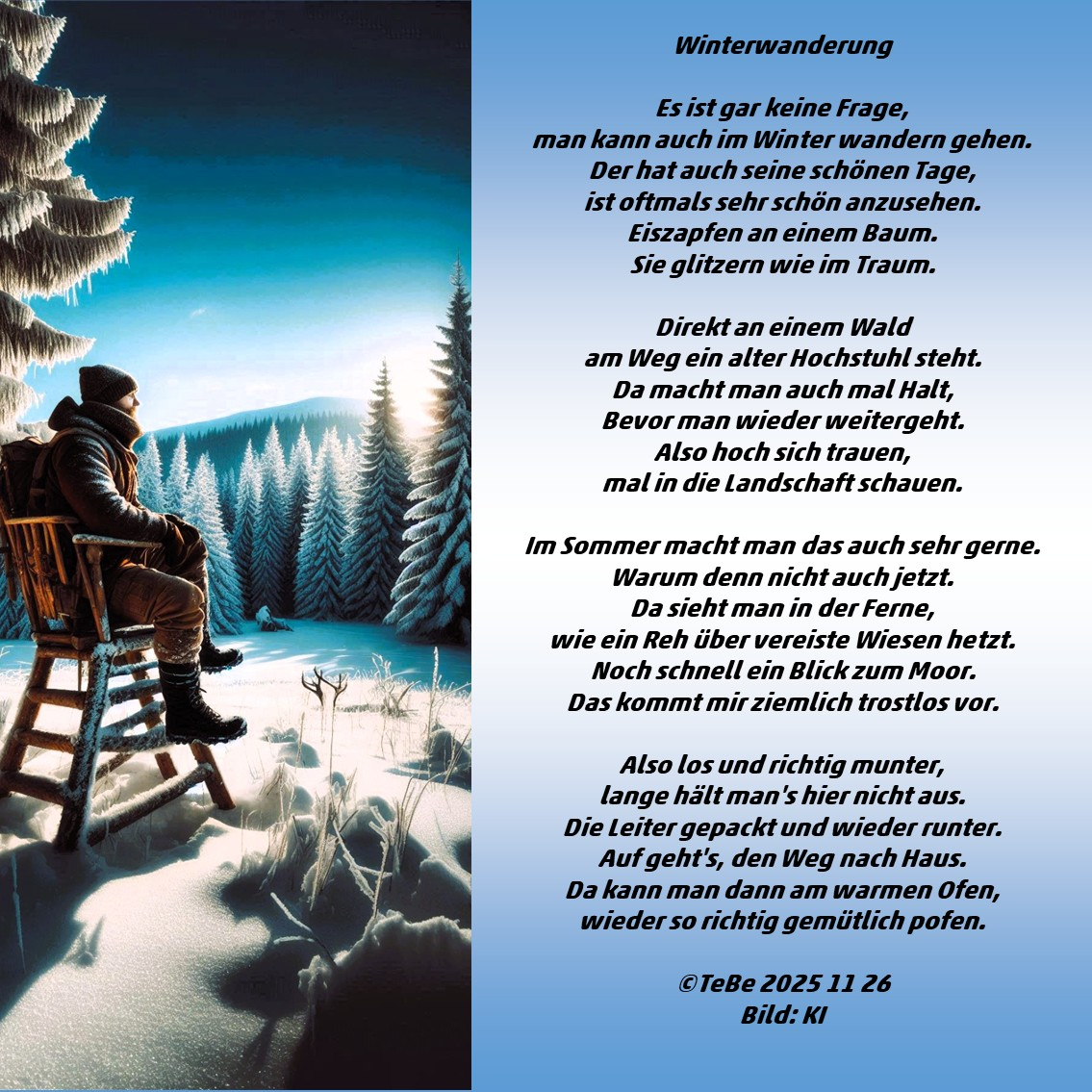 Bildgedicht: Winterwanderung