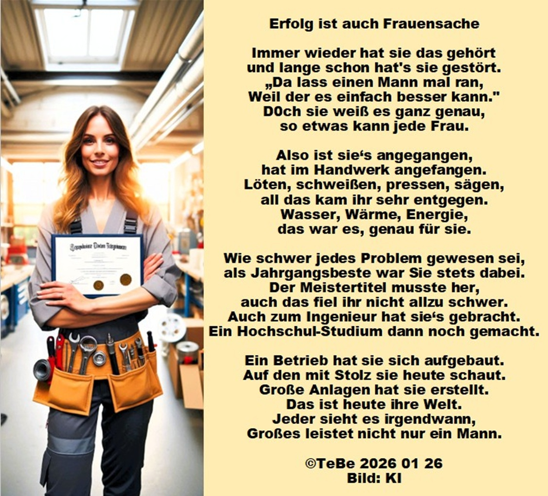 Bildgedicht: Erfolg ist auch Frauensache