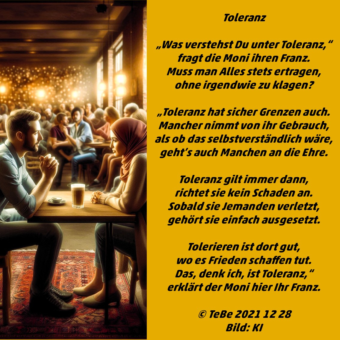 Bildgedicht: Toleranz