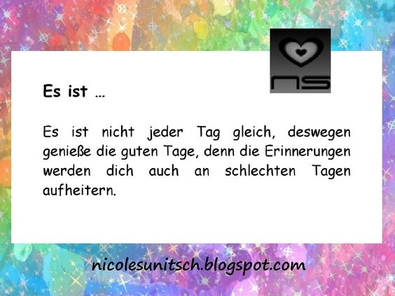 Bildgedicht: Spruch - Es ist ...