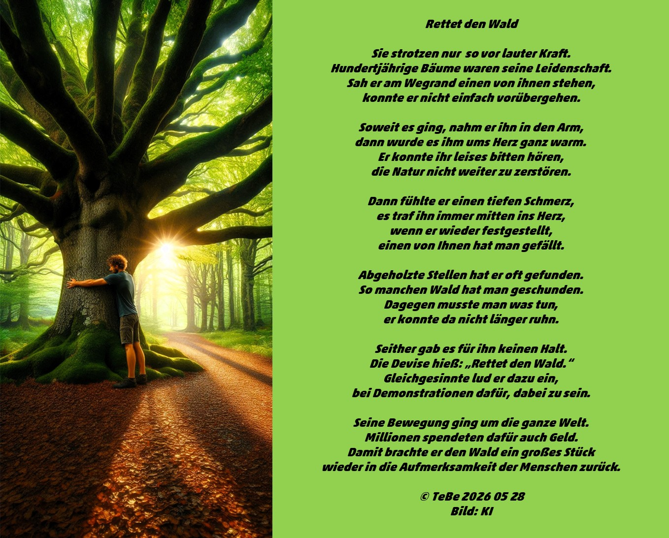 Bildgedicht: Rettet den Wald