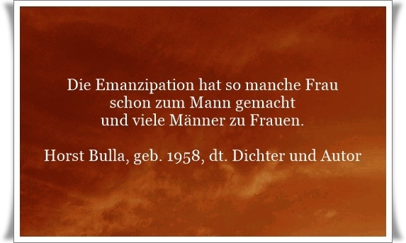 Bildgedicht: Die Emanzipation hat