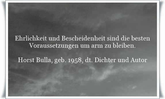 Bildgedicht: Ehrlichkeit und Bescheidenheit