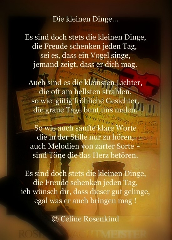 Bildgedicht: Kleine Dinge
