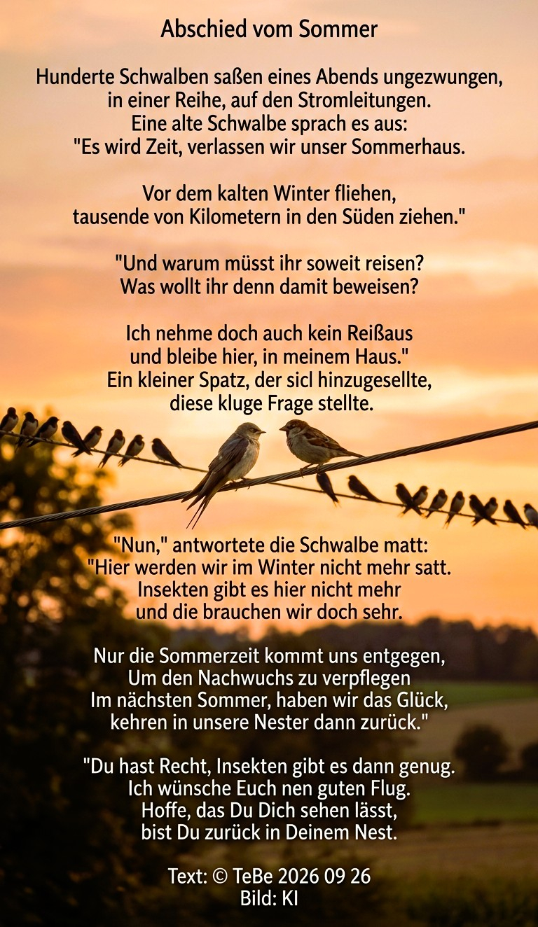 Bildgedicht: Abschied vom Sommer