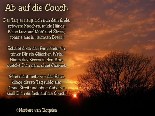 Bildgedicht: Ab auf die Couch