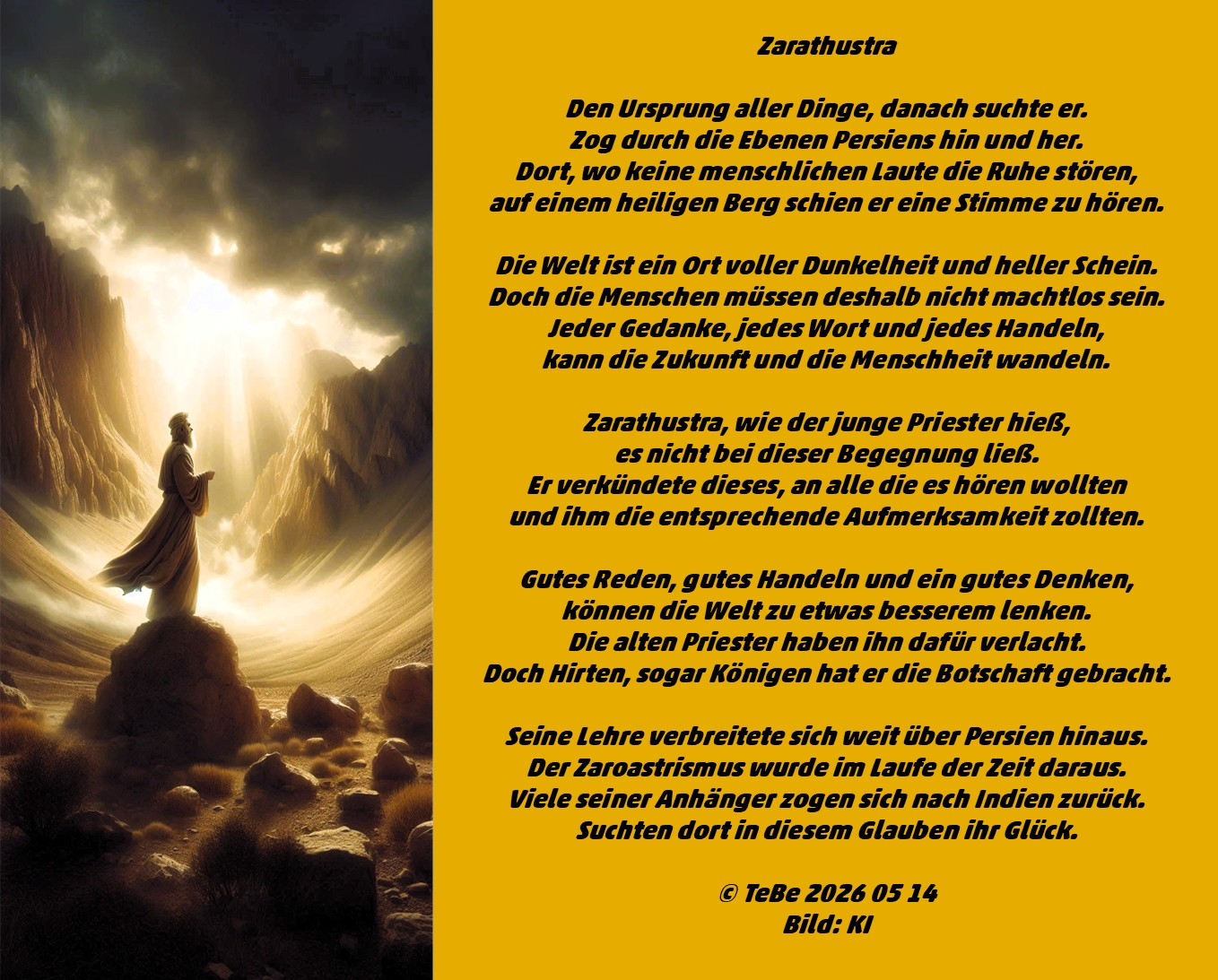 Bildgedicht: Zarathustra