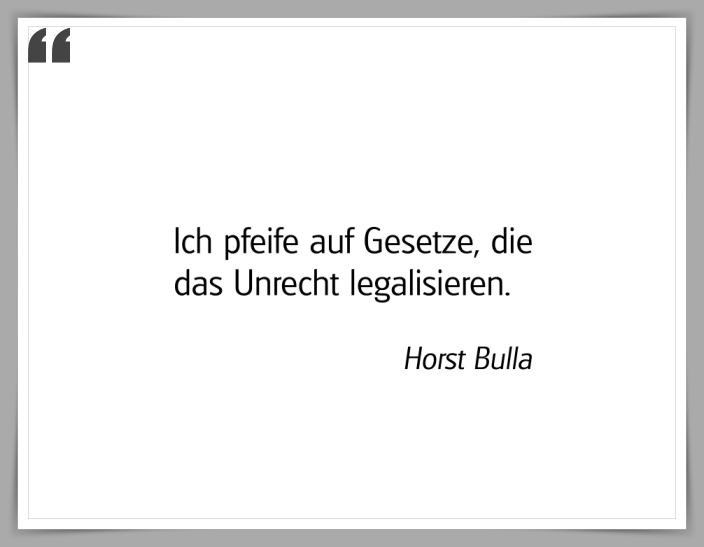 Bildgedicht: "Ich pfeife auf Gesetze"