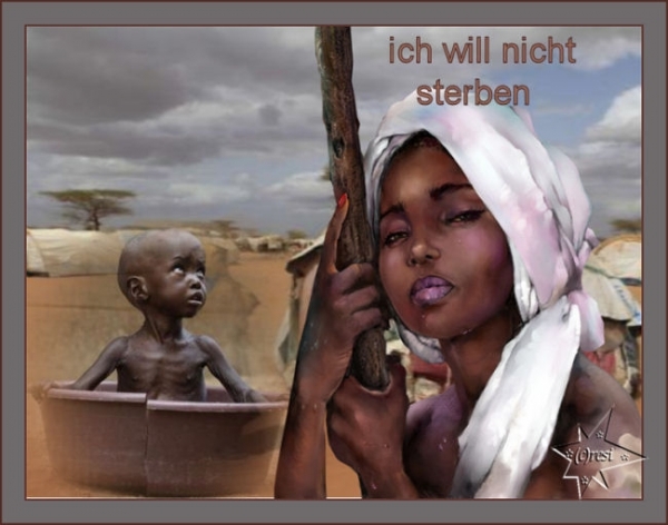 Bildgedicht: hungersnot in Afrika